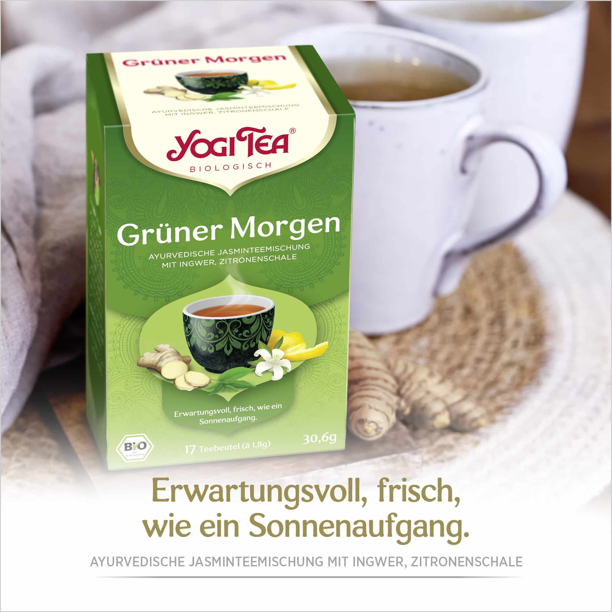 3 x BIO YOGI TEA Grüner Morgen | 3 x 30,6g