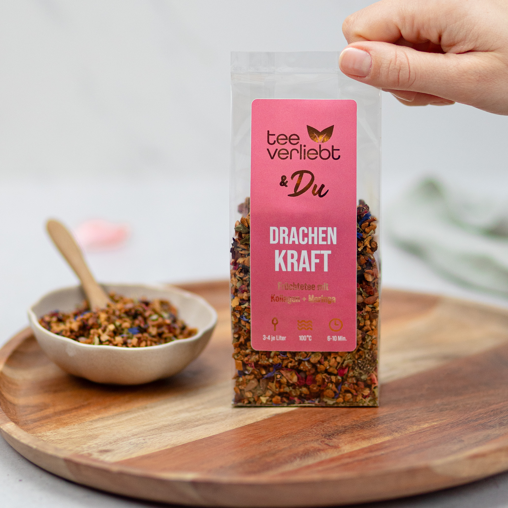 teeverliebt & Du - Drachenkraft loser Kollagen- Früchtetee | 90g