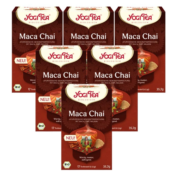 6 x BIO YOGI TEA Maca Chai | 6 x 35,7g 