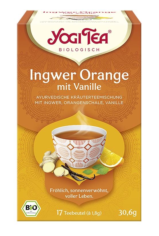 BIO YOGI TEA Ingwer Orange mit Vanille | 17 x 1,8g
