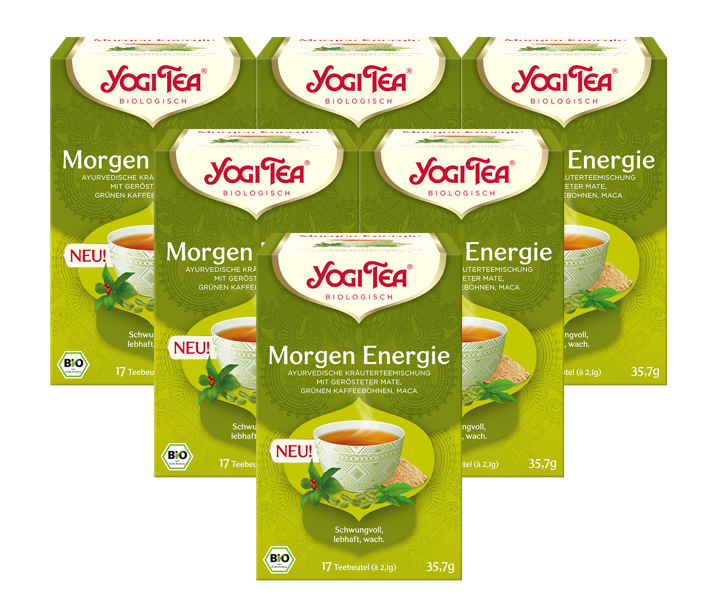 6 x YOGI TEA Morgen Energie BIO | 6 x 35,7g