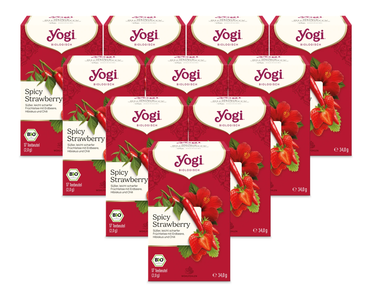10x YOGI TEA Spicy Strawberry BIO | 10x34g