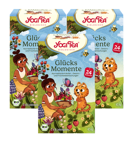 3x YOGI TEA Glücks Momente BIO | 3 x 47,4g