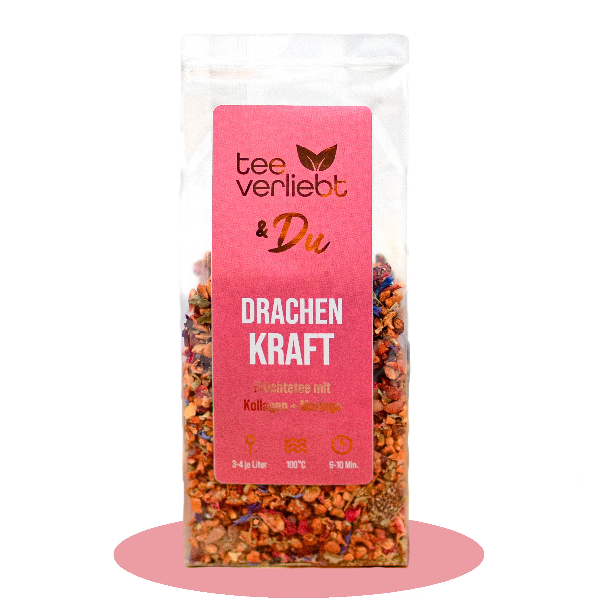 teeverliebt & Du - Drachenkraft loser Kollagen- Früchtetee | 90g