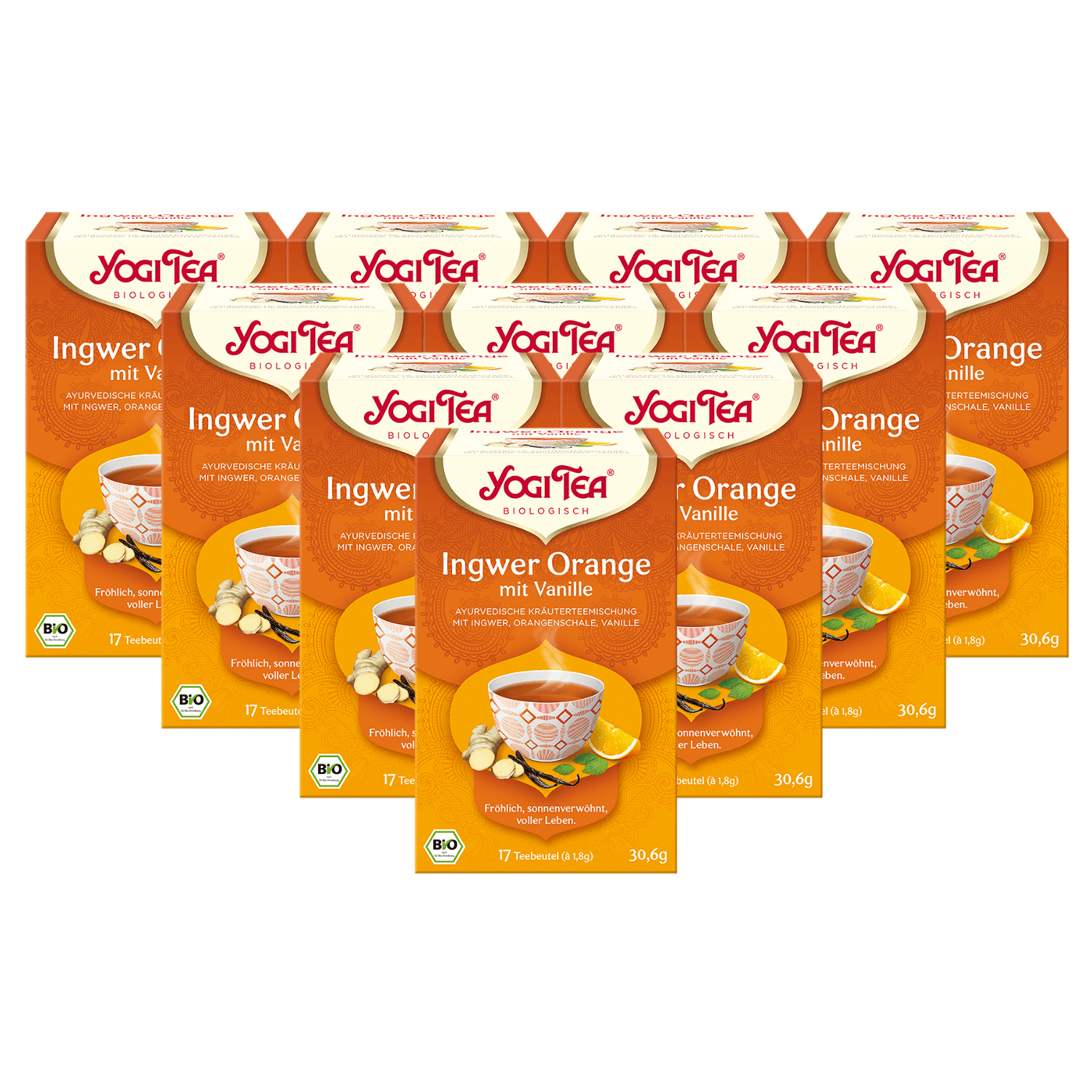 10 x BIO YOGI TEA Ingwer Orange | 10 x 30,6g 