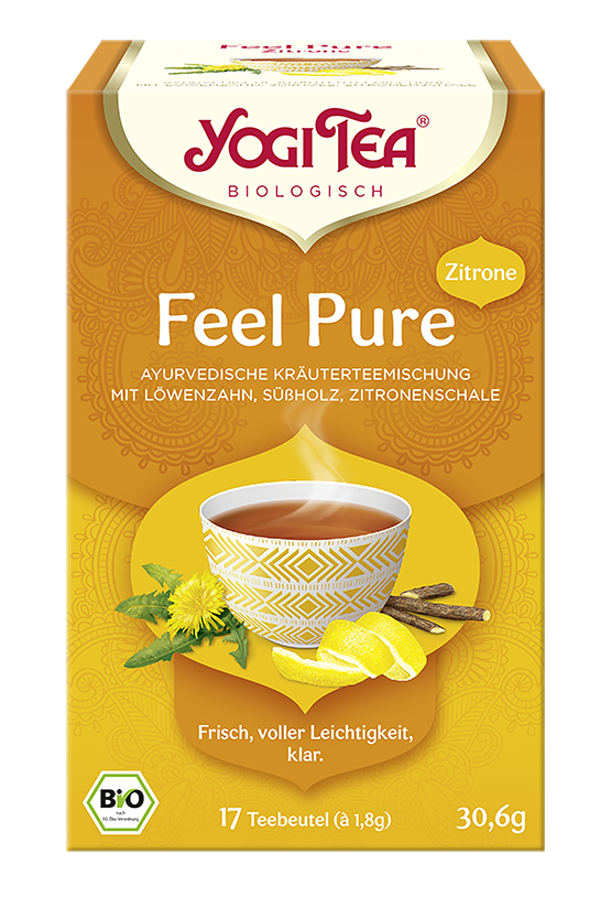 BIO YOGI TEA Feel Pure mit Zitrone | 17 x 1,8g