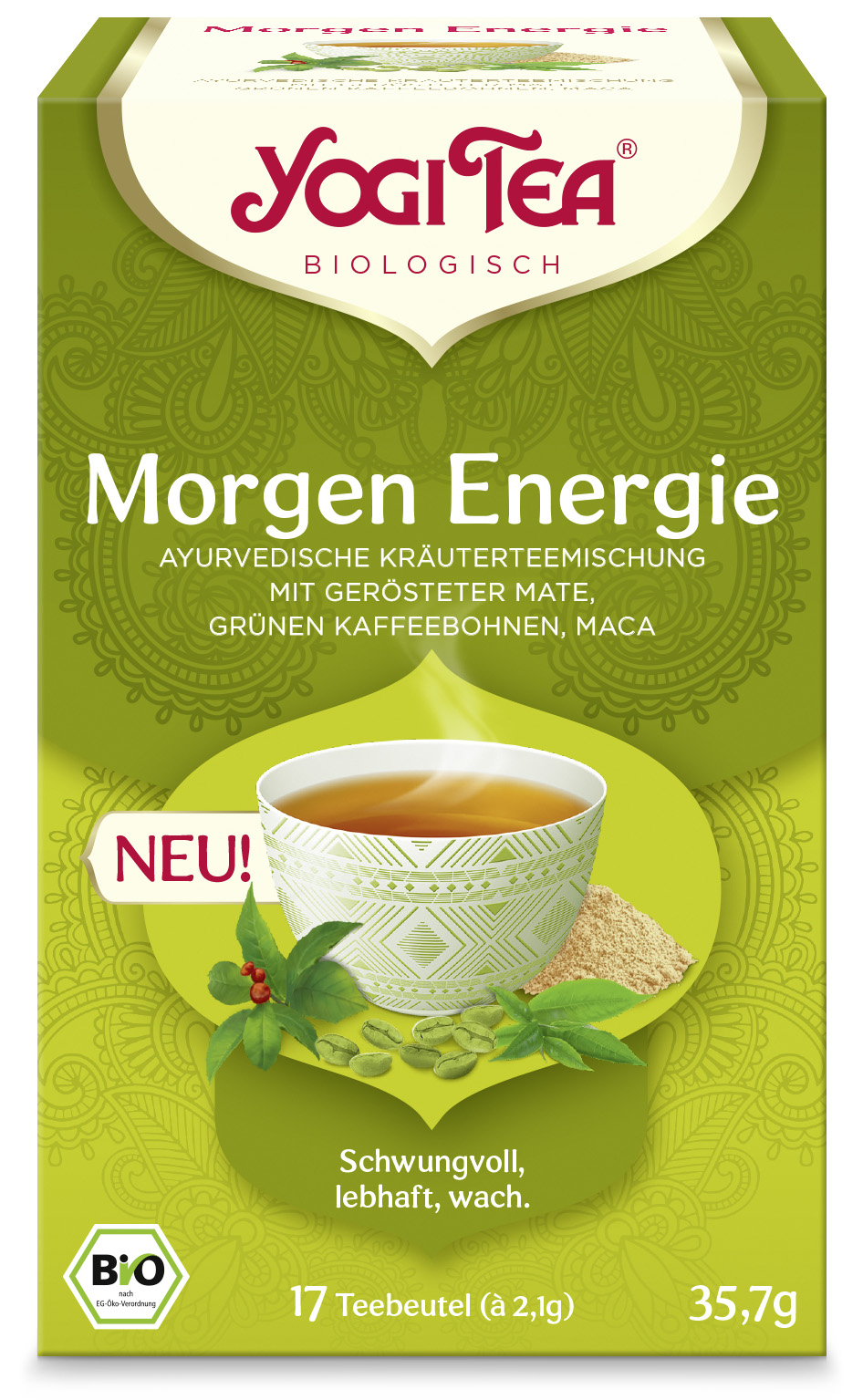 YOGI TEA Morgen Energie BIO | 17 x 2,1g