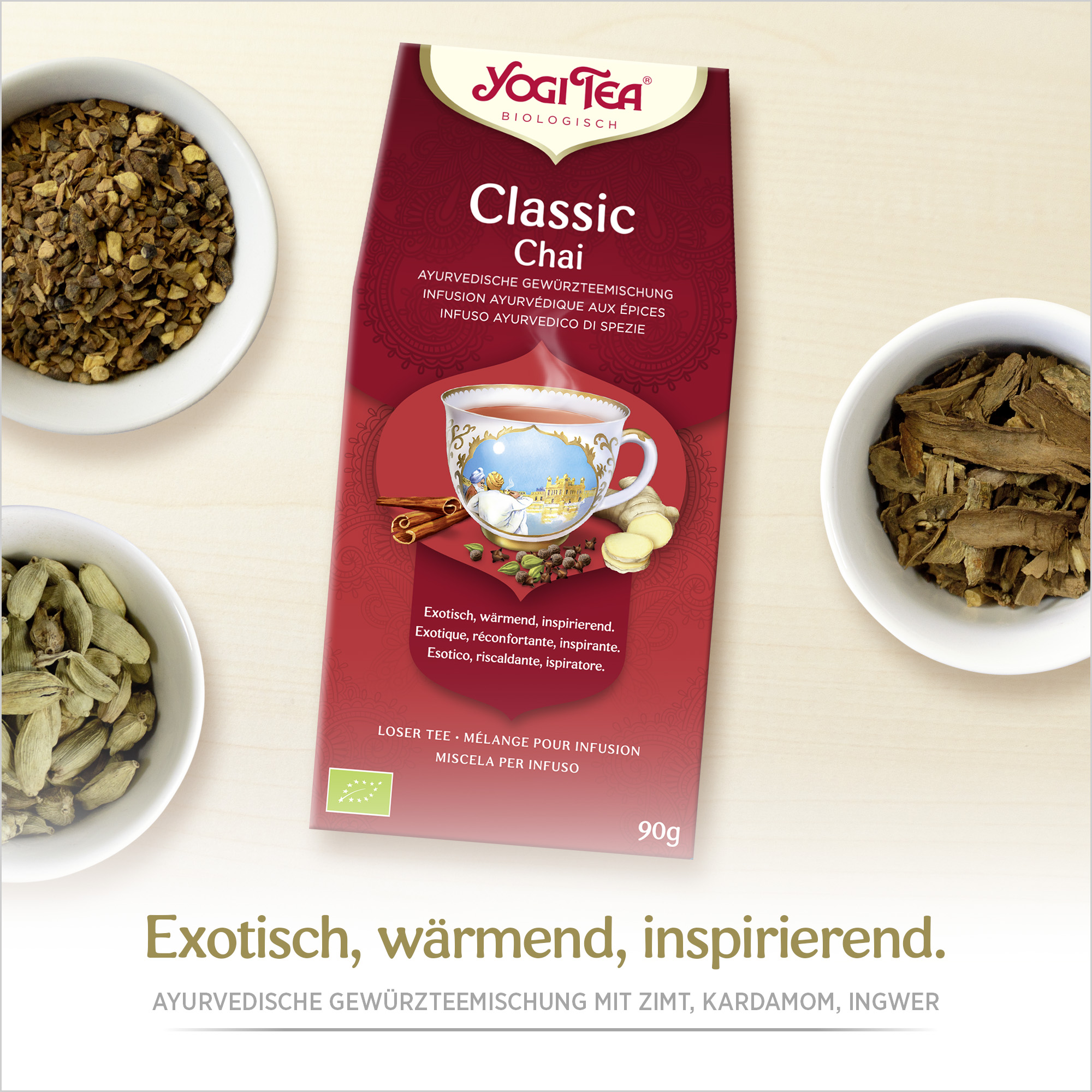 6 x BIO YOGI TEA Classic Chai | 6 x 90 g lose 