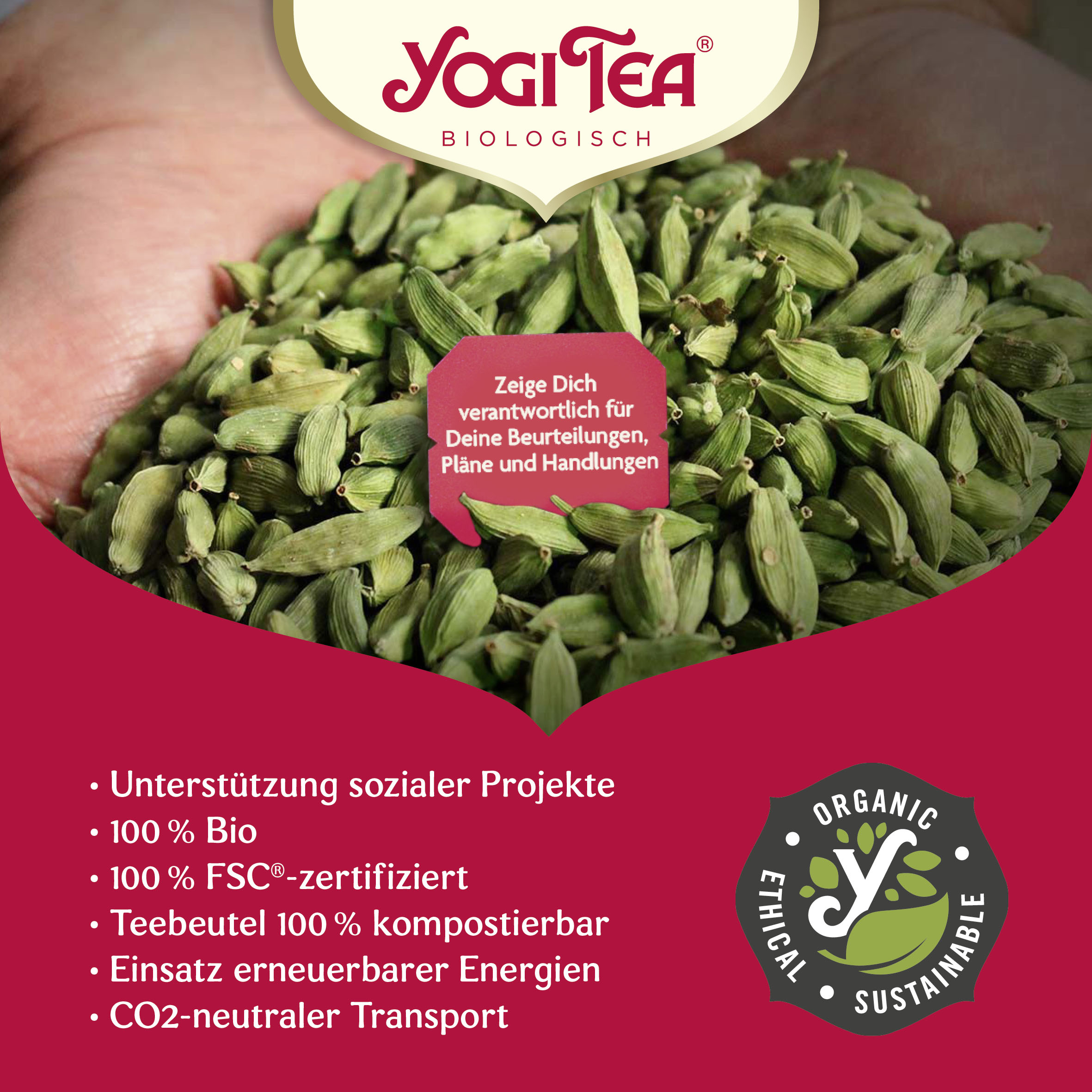 BIO YOGI TEA Feel Pure mit Zitrone | 17 x 1,8g