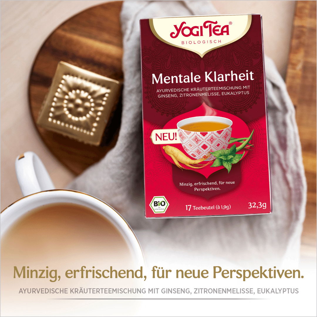 10 x YOGI TEA Mentale Klarheit Bio 32,3g Bio Kräutertee - minzig. erfrischend