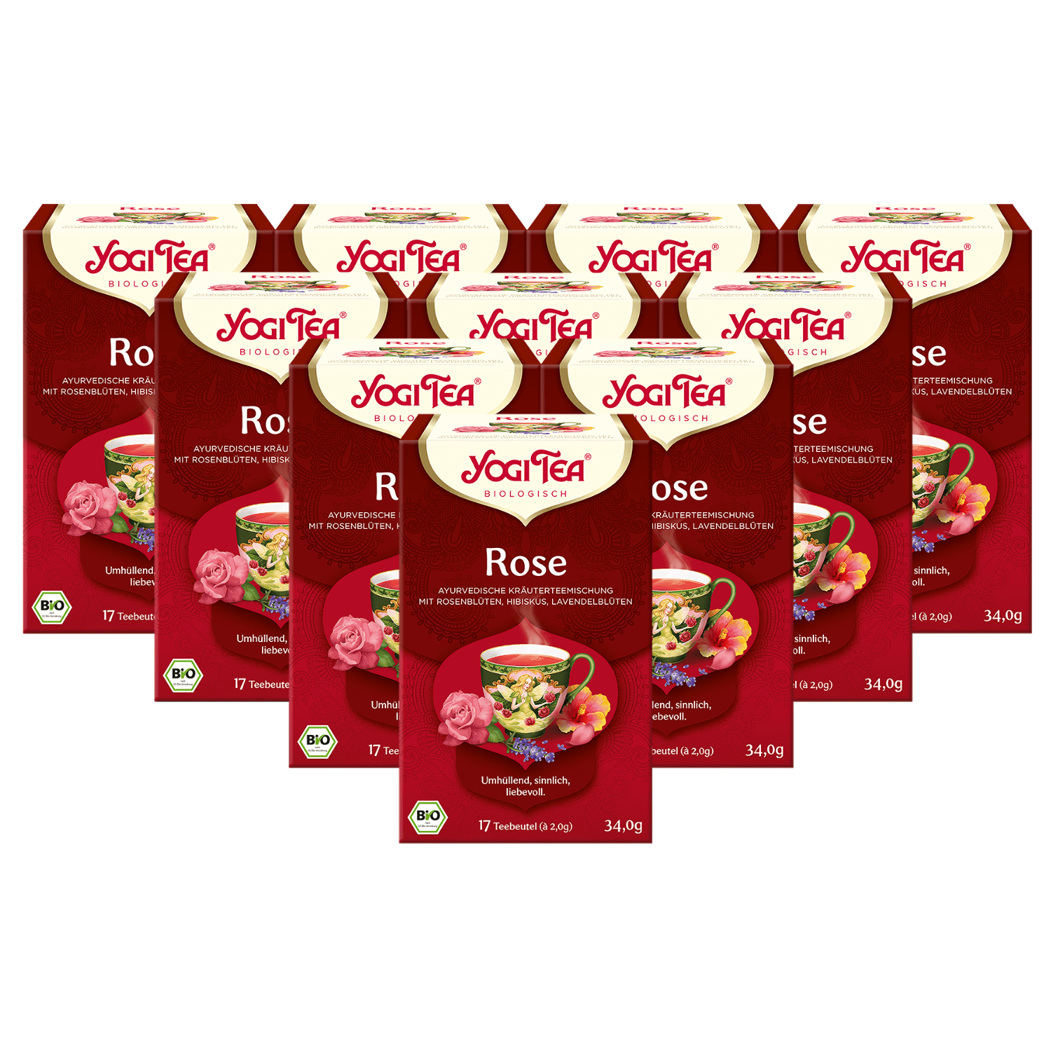 10 x BIO YOGI TEA Rose | 10 x 34g