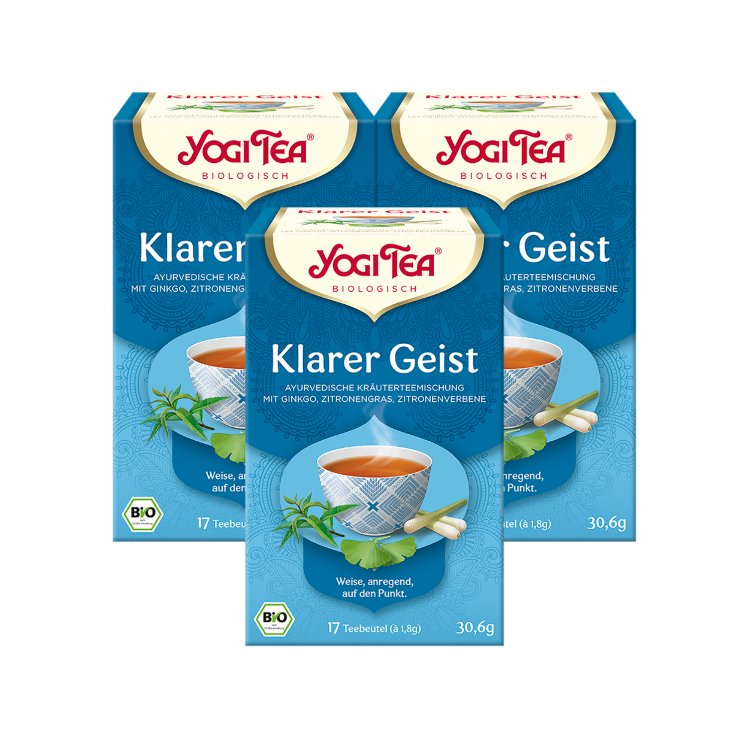 3 x BIO YOGI TEA Klarer Geist | 3 x 30,6g 