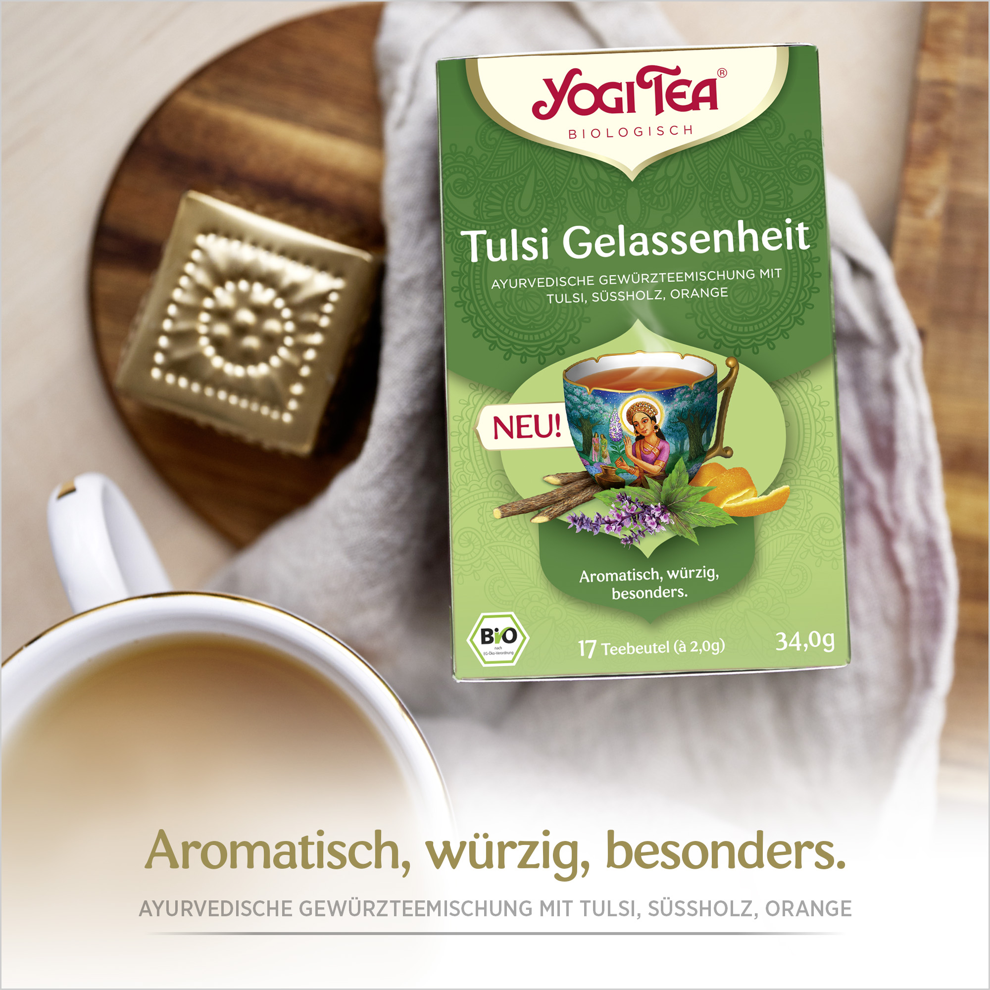 BIO YOGI TEA Tulsi Gelassenheit | 17 x 2g 