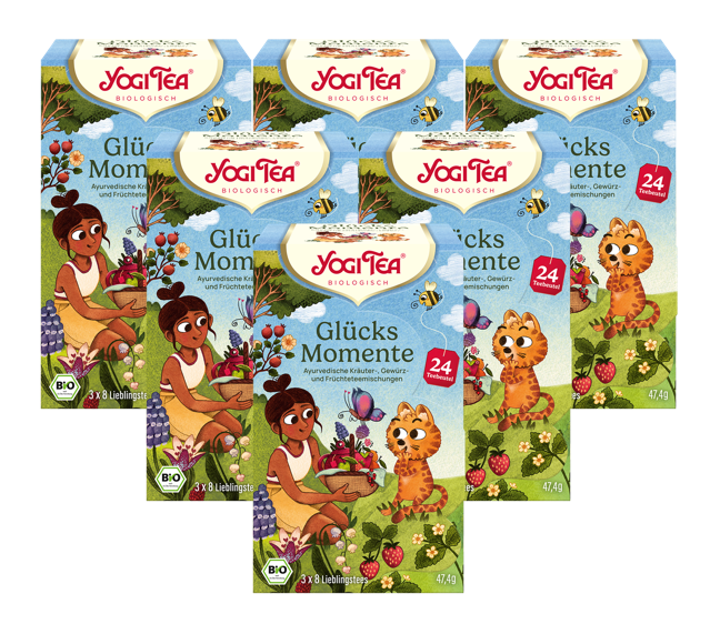 6x YOGI TEA Glücks Momente BIO | 6 x 47,4g