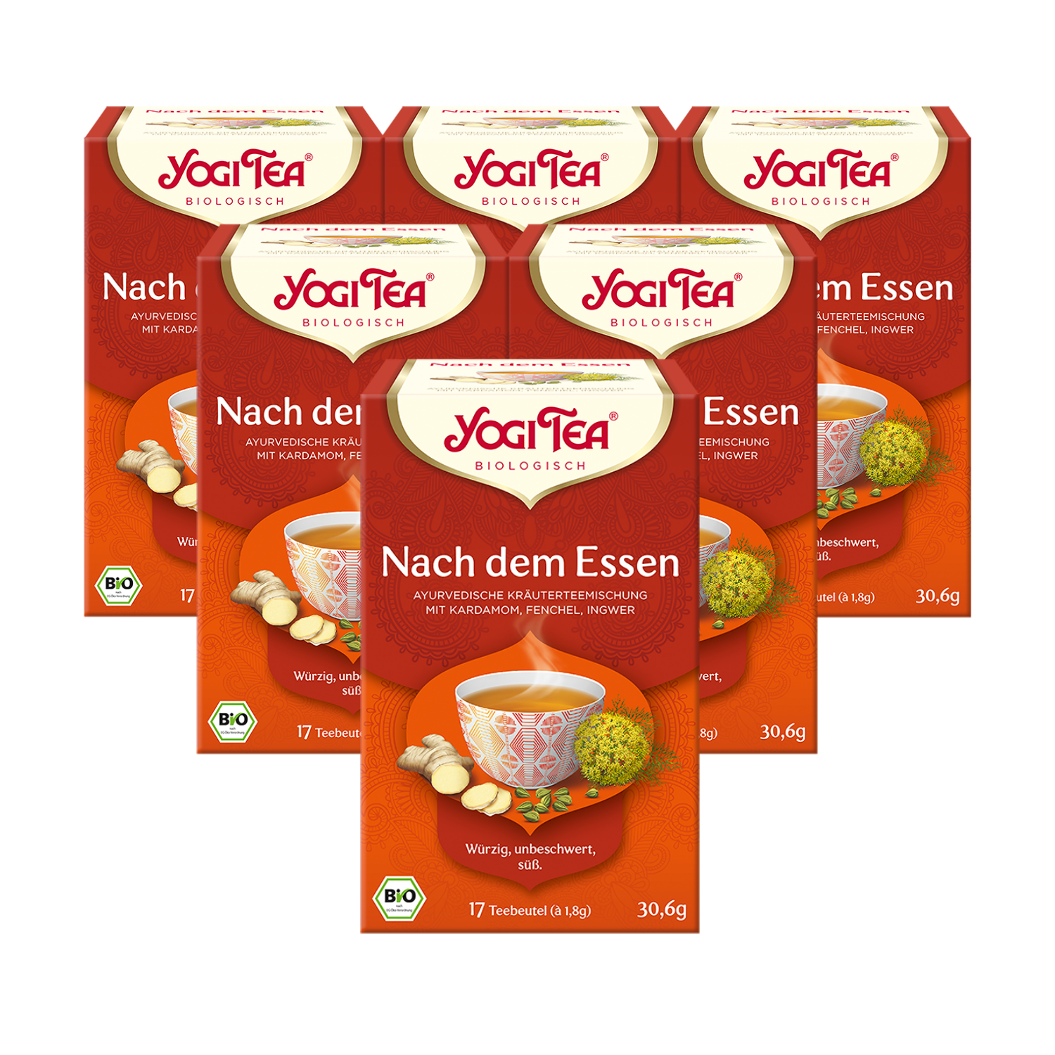 6 x BIO YOGI TEA Nach dem Essen | 6 x 30,6g 